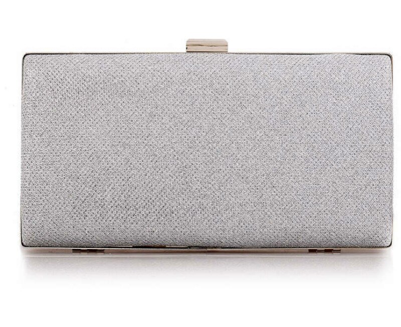 Diamond Sequin Clutch Purse Women Evening Clutch Bag Female Crystal Clutch Bag Wedding Party Banquet Black Gold Silver Two Chain: Design B silver