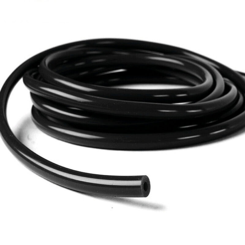 Manguera de vacío de silicona de 1x6mm Tubo de combustible completo de silicona 1 metro negro