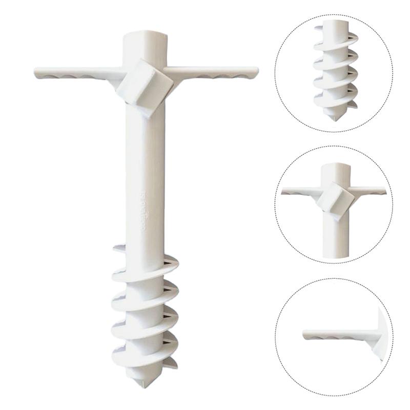 1pc sol strand parasoll stativ spike regnutstyr paraply jord pigg parasoll stativ holder utendørs strand sett inn parasoll base