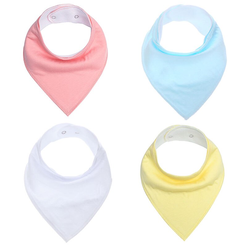 4- pack barnhaklapp för spädbarn 100%  absorberande bandana-haklapp i bomull med justerbara tryckknappar salivhandduk rapsduk