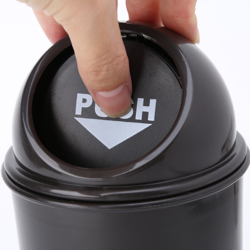 Black Plastic Cover Car Ashtray Trash Bin Garbage Container