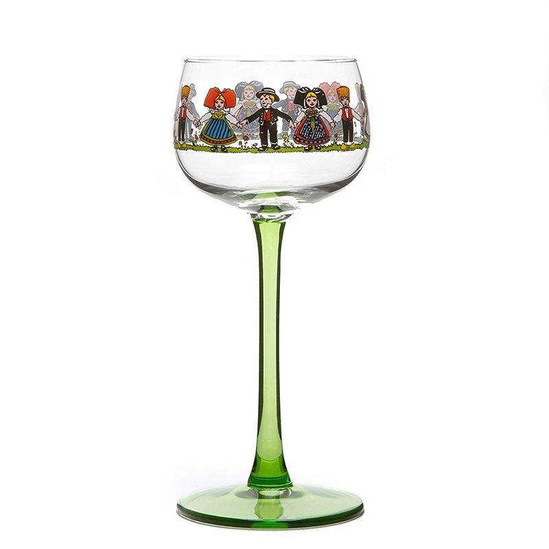 Free Shpping HANSI Alsace Style Small Man Red Wine Glass Vintage Goblet Stemware Restaurant Bar Cute Cocktail Sweet Glass 150ML: Default Title