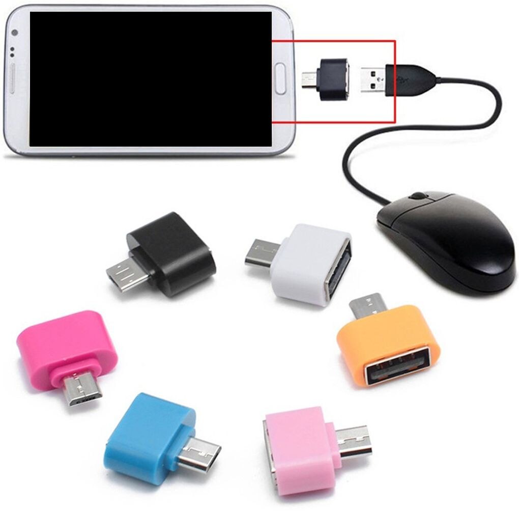 Adattatore Lettore Schede OTG - Espansione Mouse Tastiera Chiavetta USB Micro - Slot Scheda SD Singolo