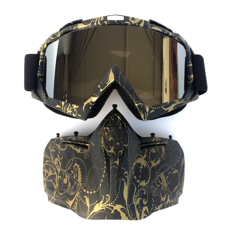 Bollfo Ski Snowboard Bril Sneeuwscooter Skiën Goggles Winddicht Skiën Glas Motocross Zonnebril Met Mond Filter Earware