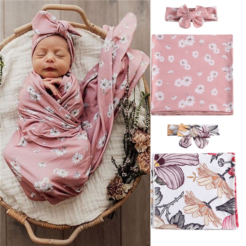 Lioraitiin 0-6M Baby Schattige Baby Meisje Nachtkleding Clopthing Mouwloze Bloemen Gedrukt Kleding Hoofdband 2 Stuks Outfit