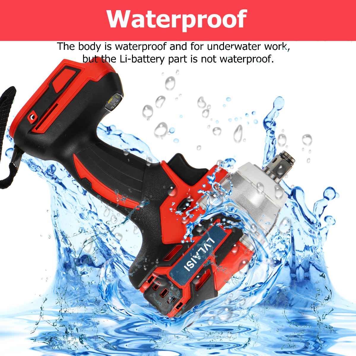 18V 520N.m. Li-Ion Cordless Impact Wrench Driver 1/2 Electric Wrench Replacement for Makita Battery DTW285Z