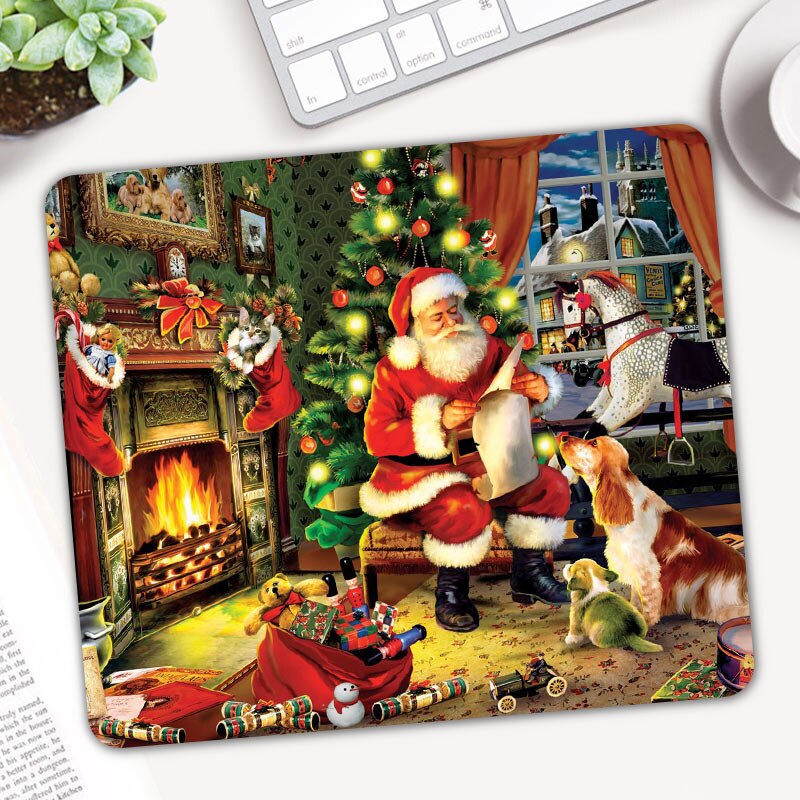 Natal natal papai noel mesa teclado mousepad mouse jogo mousepad mouse esteira do jogo da criança presente: 24x20 cm