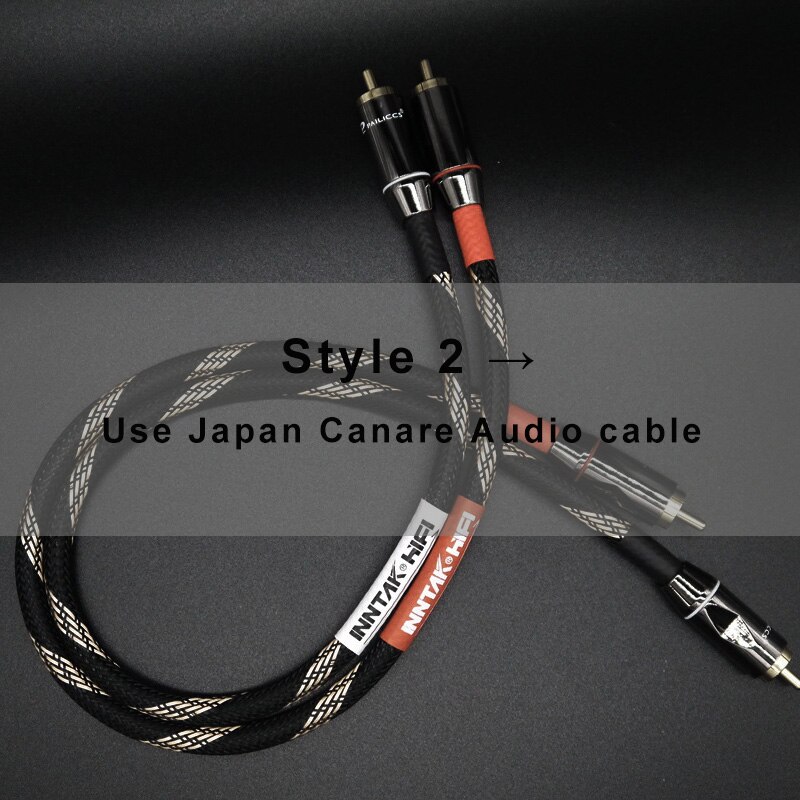 2 Stks/paar 4N-OFC Professionele Audio Grade Rca Kabel/Budweiser Mannelijke Rca Naar Rca Hifi Audio Kabel Voor Versterker Dac tv/0.2M- 5M: Style 2 / 0,75 m