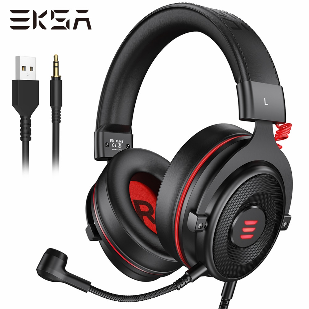 EKSA Gaming Headset Gamer E900/E900 Pro 7.1 Surround Wired Gaming Headphones with Microphone For PC/PS4/PS5/Xbox one/Switch