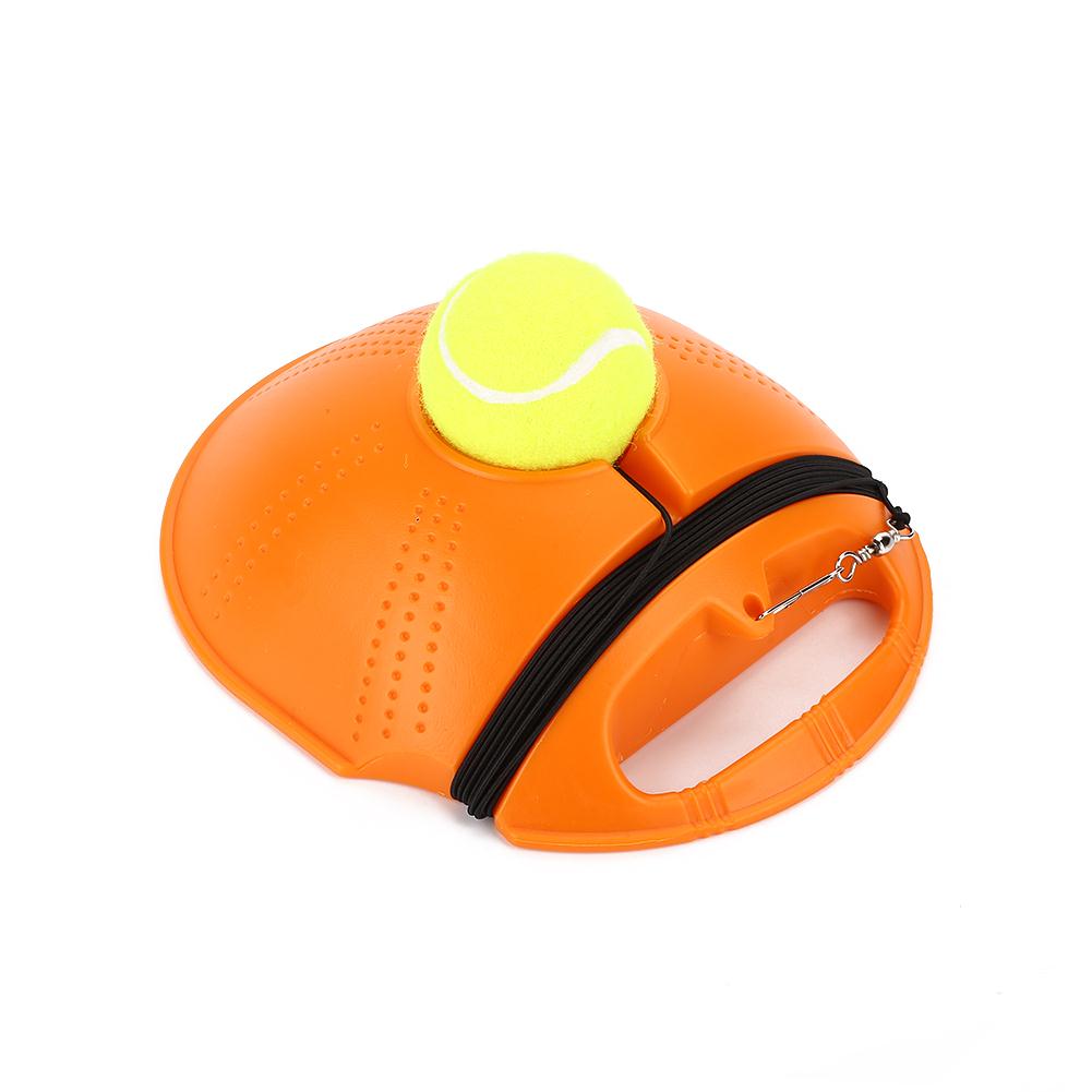 Portable 2 Color PE Movement Sports Tennis Practice Trainer Tennis Training Tool Home Sparring Device Tennis Singles Linker: Orange