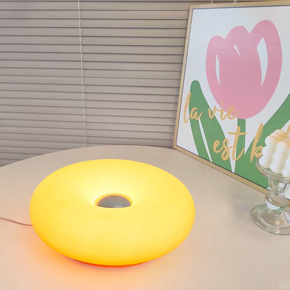 Bauhaus bureaulamp USB-stekker slaapkamer nachtkastje donut bureaulamp woonkamer eetkamer decoratie sfeerlicht