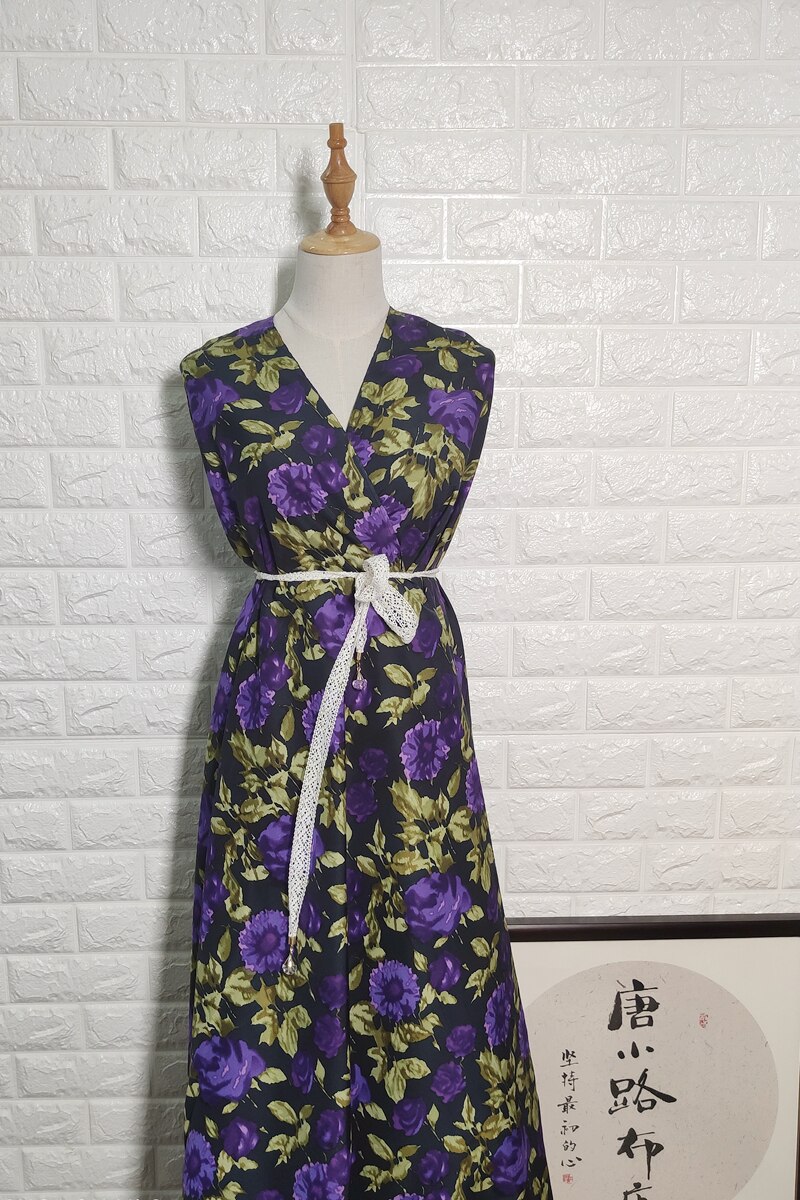 Spring and summer clothing fabric silk cotton material trench coat dress DIY handmade shell fabric rib flower cloth