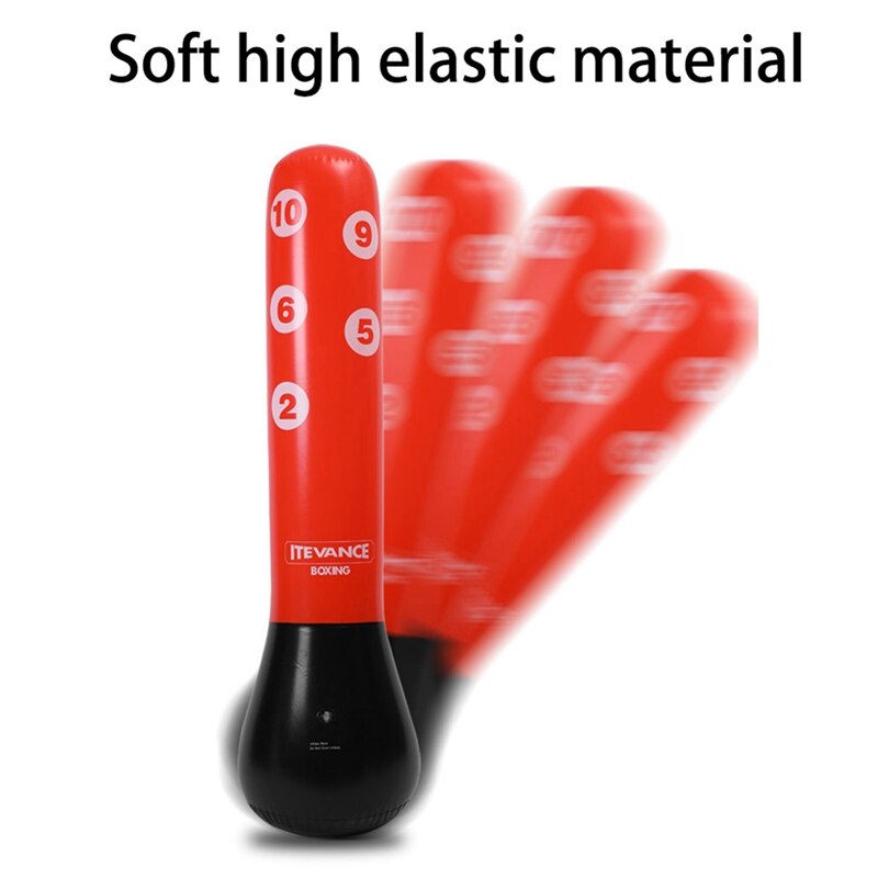 ITEVANCE Standing Punching Bag Inflatable Kids Punching Bag with Stand for Practicing Karate Taekwondo MMA Fitness Kids Adults