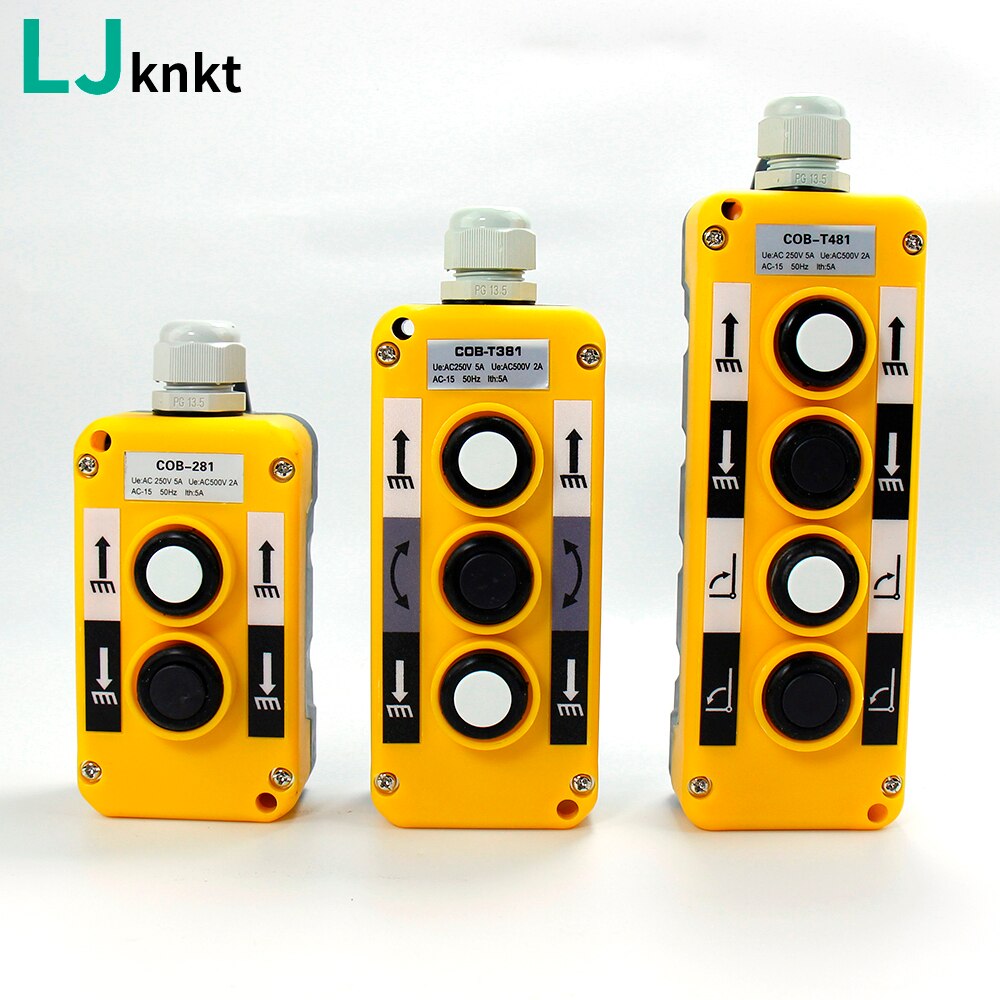 Waterproof remote control switch Crane Truck crane box Control button COB-281 COB-T381 COB-T481