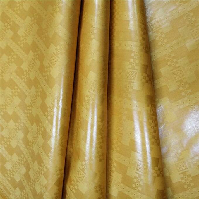 Tissu africain et nigérian pour homme | Tissu riche et de , en coton et en brocade africain, bassin bazin, lot de 5 mètres: gold