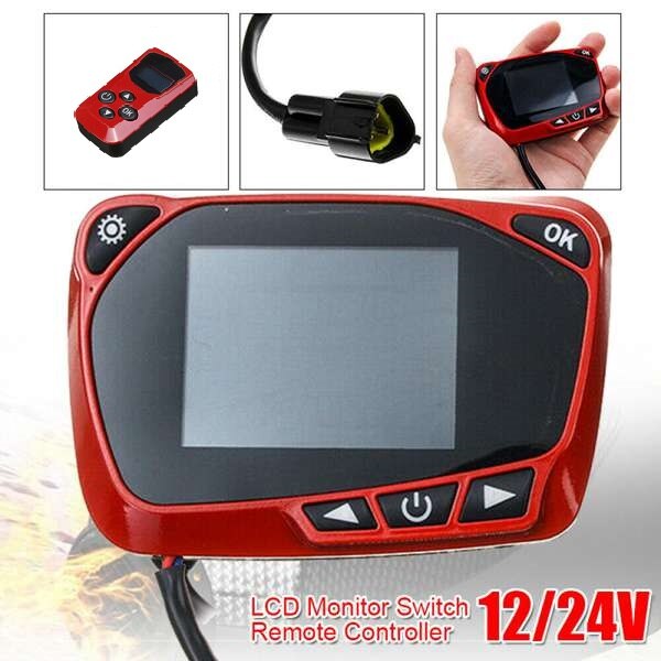 Novel-Fuel Oil Air Parking Heater LCD Thermostat Display Switch with Remote Controller
