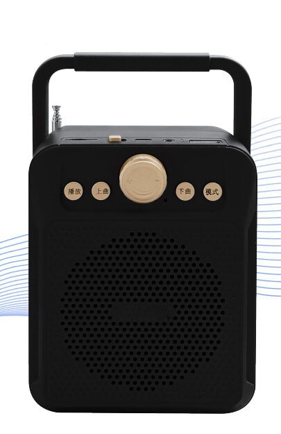 Bluetooth højttaler bærbar stor strøm trådløs stereo subwoofer tunge bashøjttalere lydboks support fm radio tf usb megafon: Sort