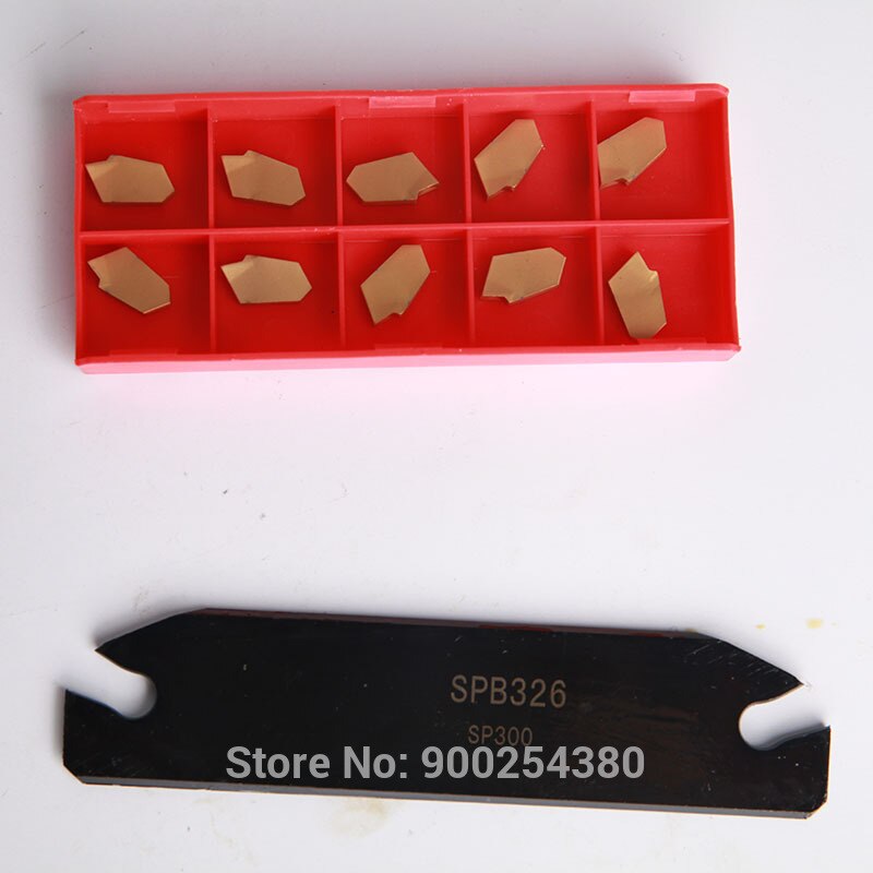 Set 10 Inserti In Carburo GTN-3 SP300 Per Tornitura CNC - SPB26-3, Lama 26 Mm, Per Acciaio