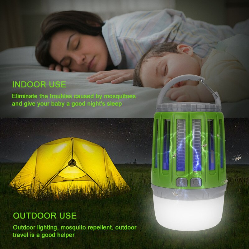 Camping Mosquito Killer Lamp usb rechargeableHome Outdoor Waterdichte Mosquit noodverlichting draagbare camping lamp