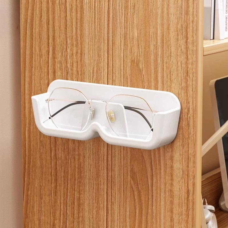 Eyeglasses Holder Stand, Sunglasses Storage Organizer, Wall Mounted Glasses Display Case with Adhesive Sticker for Home Office: green