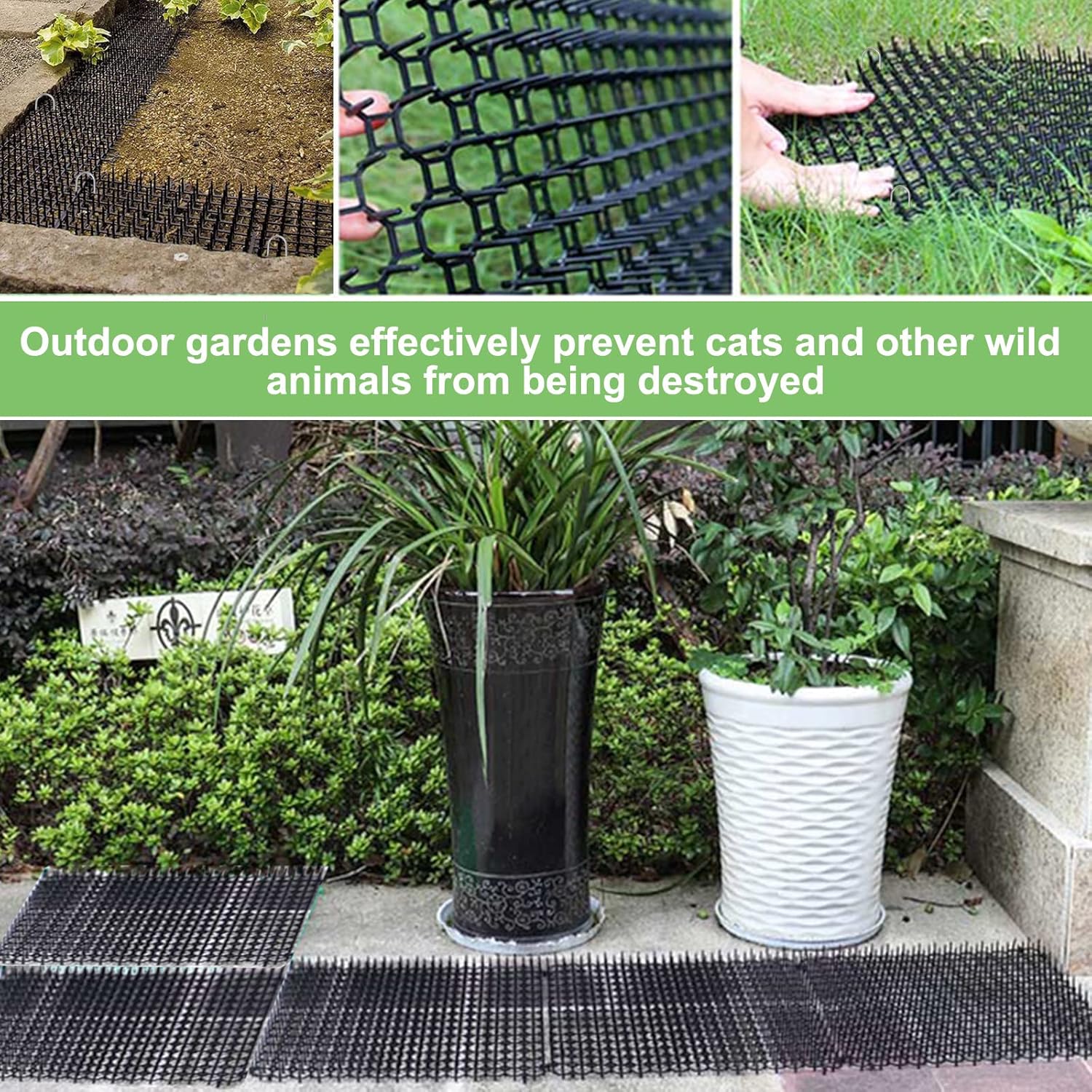 1Pc anti-Gatto picchi Zerbino anti-Arrampicata Recinzione Balcone Isolamento Giardinaggio anti-Gatto Spina rete canna Scoiattolo Repellente Forniture per Animali Domestici