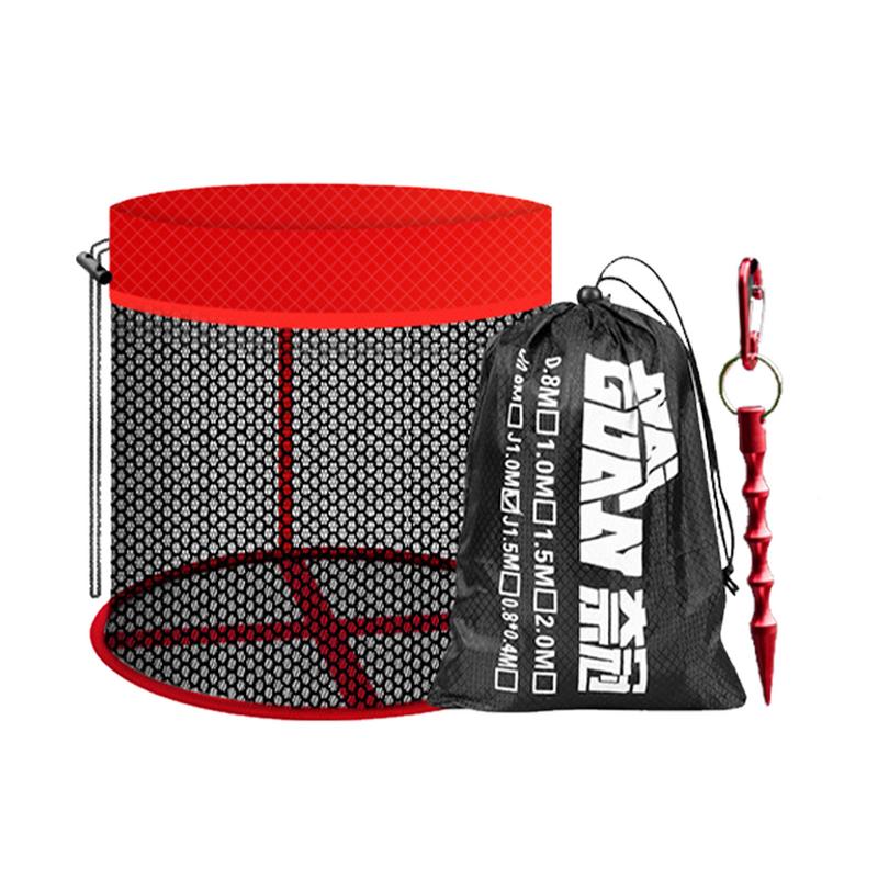 Floating Fish Basket Fishing Bait Mesh Fish Cage Fishing Tools Floating Drawstring Fishing Basket Fish Keeper Net Portable