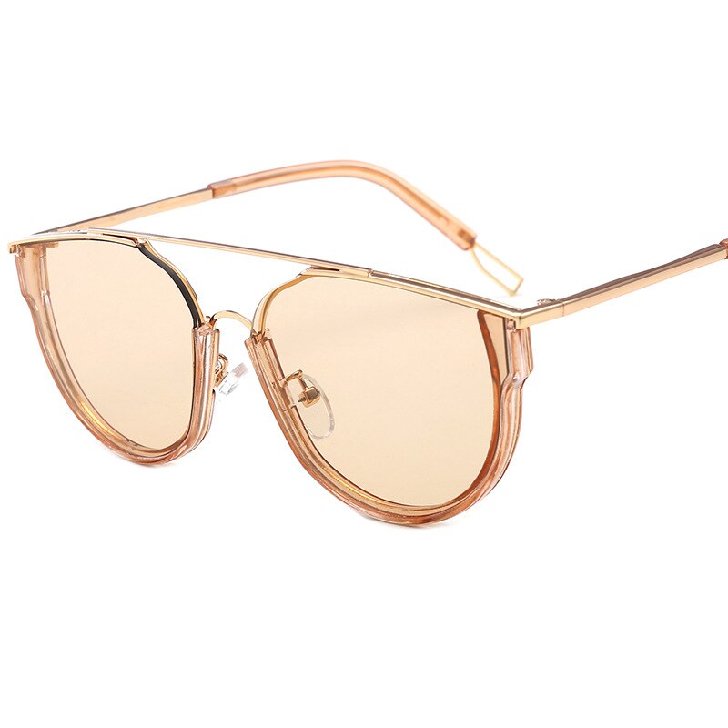 Dames zonnebril modieuze trend dubbele straal zonnebril gezicht trimmen groot frame dames en heren straatbril