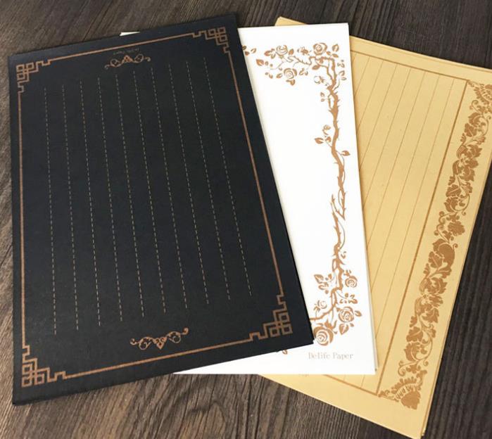 8 Pcs/set Vintage European Style Writing Paper Love Kraft Letters Good Culture Stationery Office School Supplies