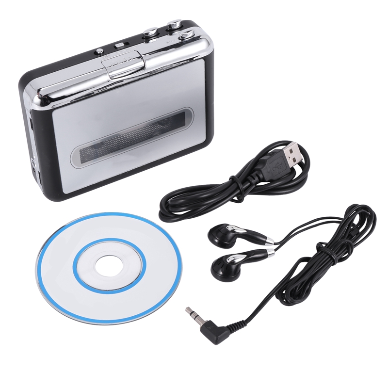 Cassette Player Captures Cassette Recorder via USB convert tape cassettes to iPod format with headphones