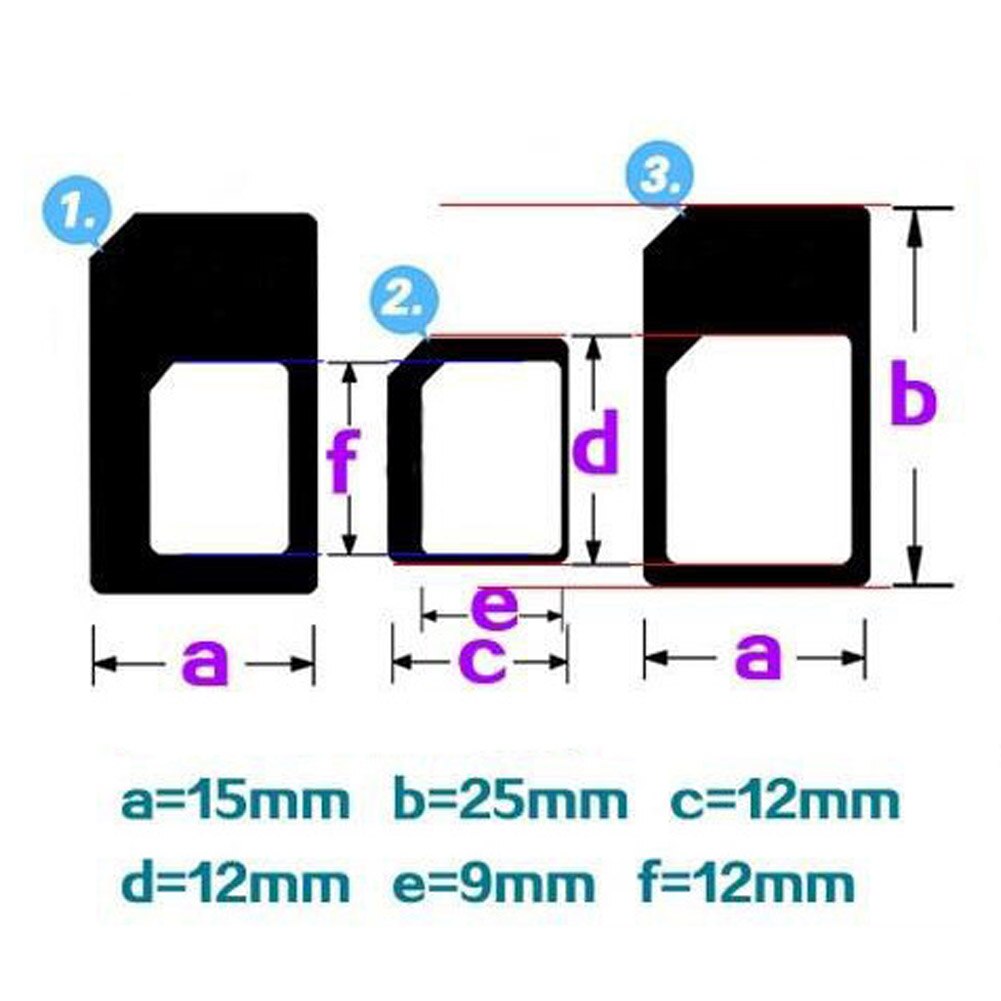 10 sets nano micro mini standaard simkaart adapterkits adaptergereedschap  hj55