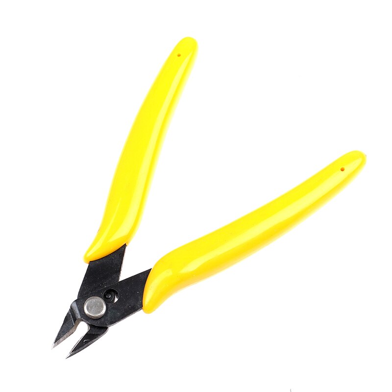 1Pcs Diagonale Tang Wire Cable Cutters Anti-Slip Side Cutters Mini Tang Handgereedschap Diy Tool Model tang: YELLOW