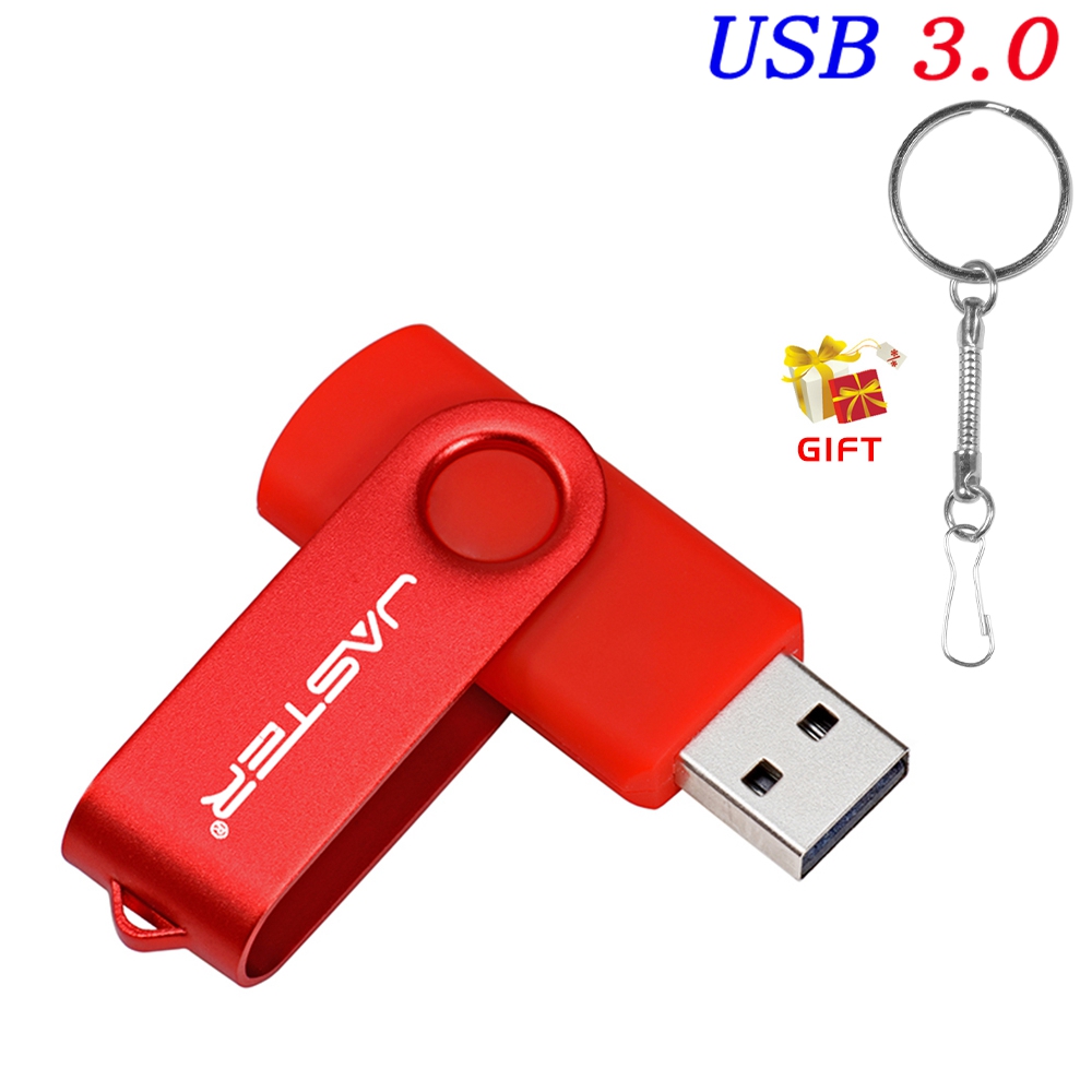 USB 3.0 USB Flash Drive 128GB Rotatable Pen Drive 64G Wedding Memory Stick 32G 16G Free Chain Pendrive 8G Silver USB Stick