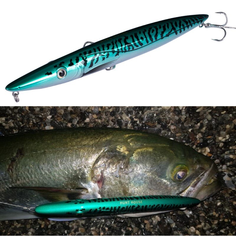 Hunthouse Espetron leurre walk dog pencil lure 195mm 44g long cast pencil stickbait fishing leerfish and bluefish topwater lures