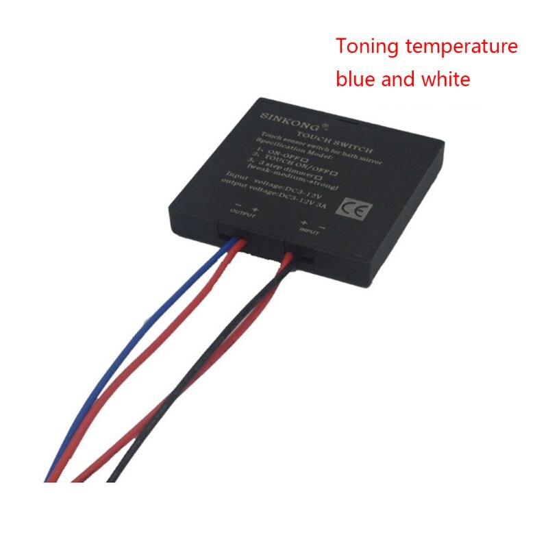 50LB 5-12V Badkamer Spiegel Touch Schakelaar Sensor Schakelaar Voor Led Licht Spiegel Koplamp Interieur Levert: Toning Temperature
