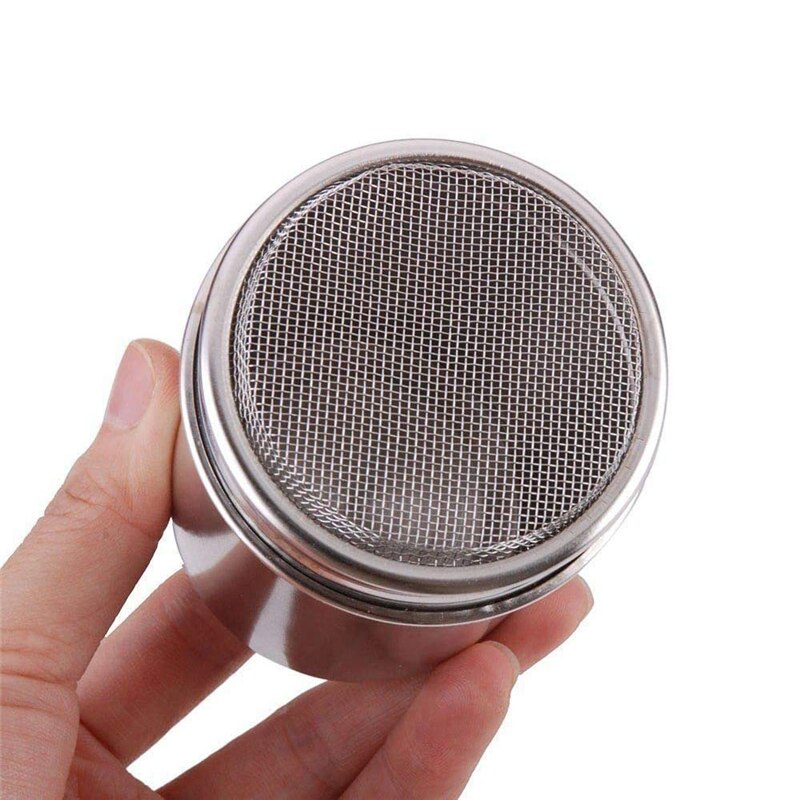 Roestvrijstalen Shaker Met Deksel Chocolade Hagelslag Voor Cappuccino Suiker Cacao Met 16 Koffie Stencil Koffie Pull Pin