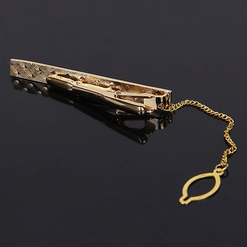 Silvery Tie Clip For Men Classic Meter Tie Clips Alloy Tie Bar Enamel Tie Collar Pin Crystal Business Corbata