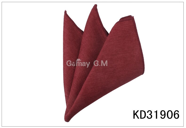 Solid Cotton Pocket Square For Men Suits Hanky Mens Handkerchiefs Casual Suit Square Handkerchief Towels For Party Scarves: KD31906