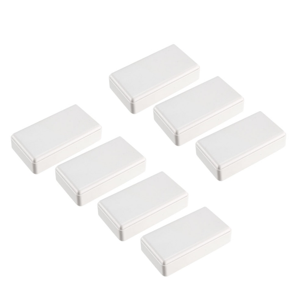 Uxcell, 7 Uds., caja de cierre ABS electrónica DIY, caja de cierre blanca de 49x28x14mm para Terminal pequeño