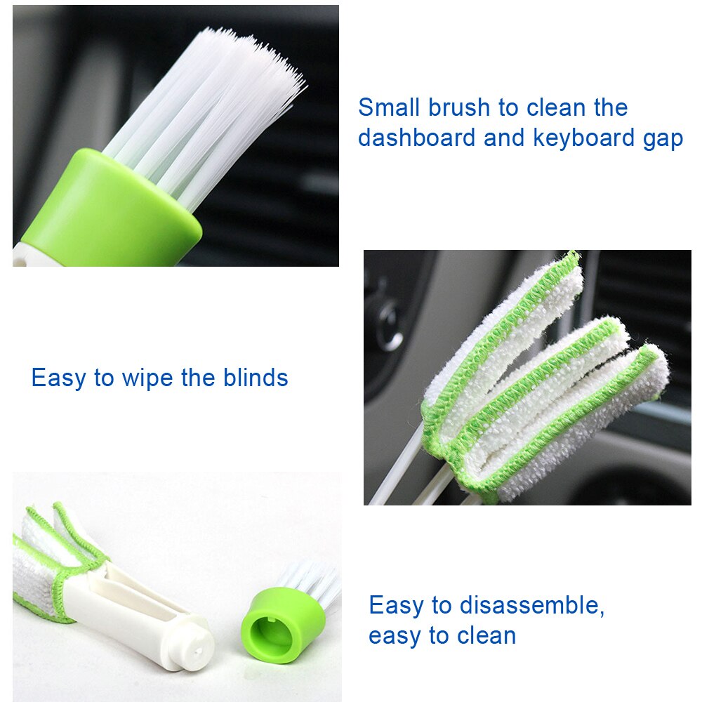Mini Duster for Car Air Vent Automotive Air Conditioner Cleaner Brush Dust Collector Cleaning Cloth Tool for Keyboard Window D4