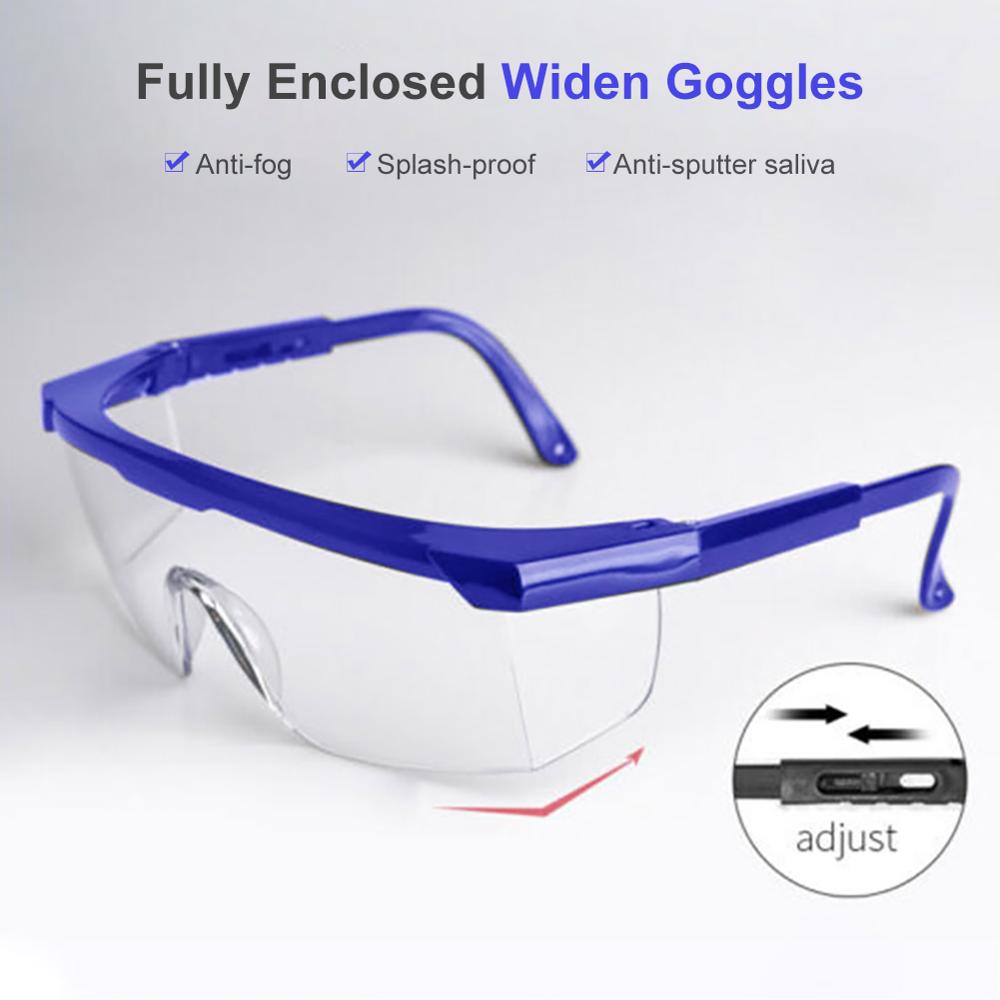 1PCS Safety Glasses Transparent Dust-Proof Glasses Working Glasses Lab Prevent-virus Splash Protective Anti-wind Glasses Goggles