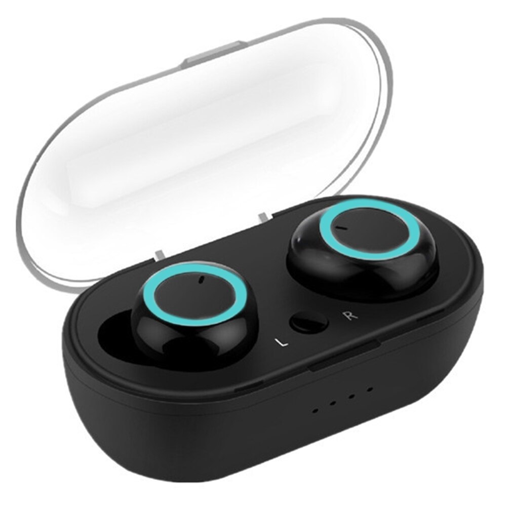 IPX6 Waterproof Wireless Earphones 5.0 Touch Control  Bluetooth Earphone Earbuds with Mic Charging Box Automatic Pair наушники: Black  Blue