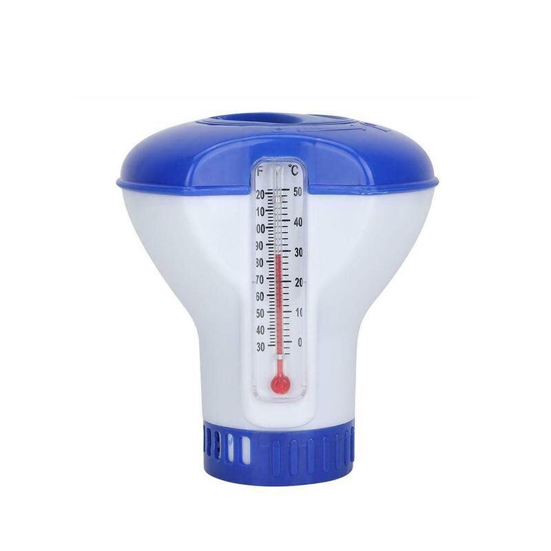 Swimming Pool Floating Chemical Chlorine Dispenser Swim Disinfection Accessories Thermometer Automatic Applicator Pump Pool H4M2: Default Title