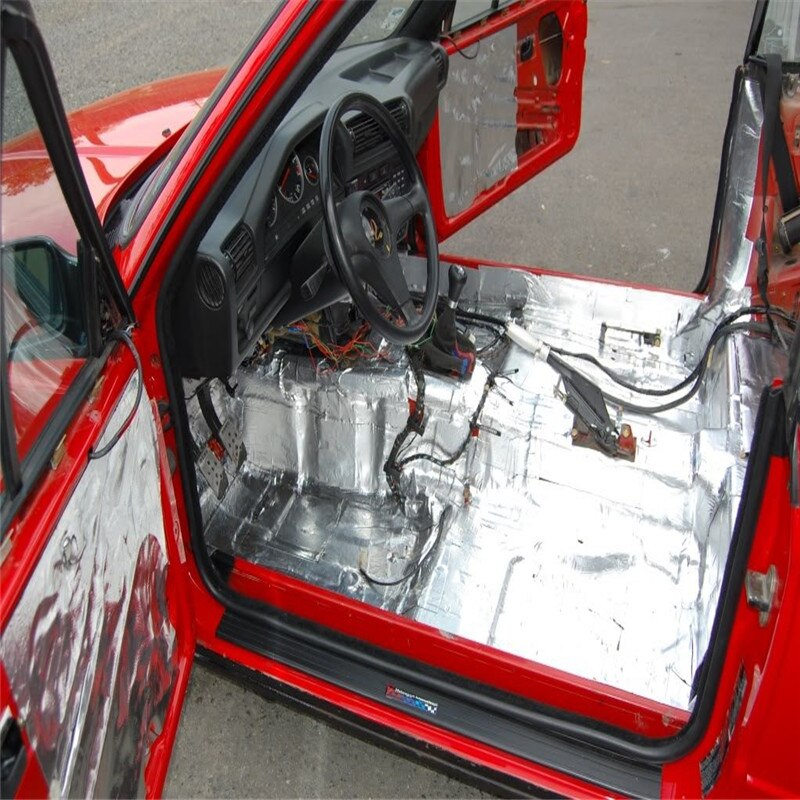 Silenciador para carro, 1m x 2m, refletivo, cabina de sonido, automotivo, silenciador, pilar do cabine, bloqueador de calor, isolamento térmico deadener de som