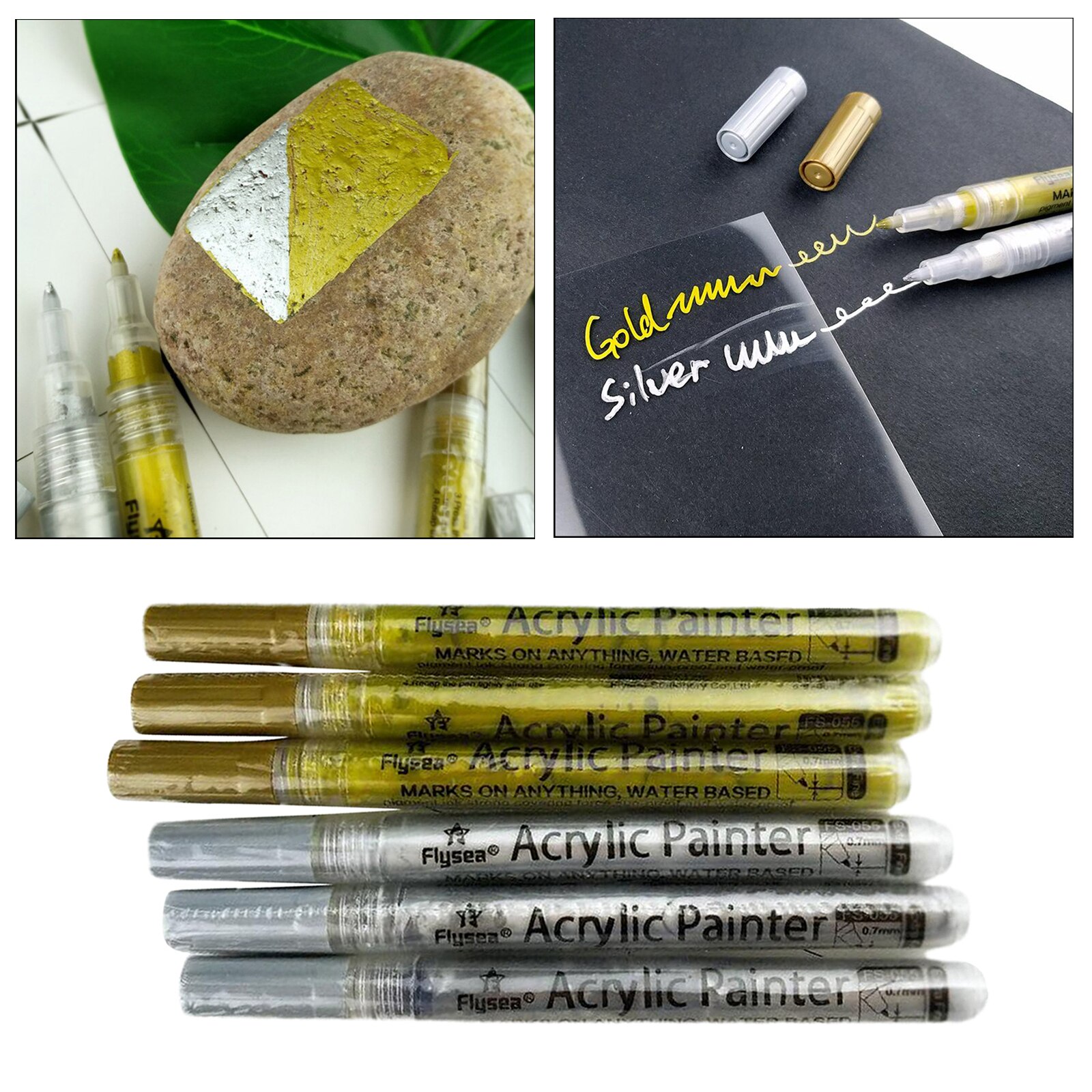 Waterproof Acrylic Paint Markers Pens Permanent Drawing Rock Painting Art