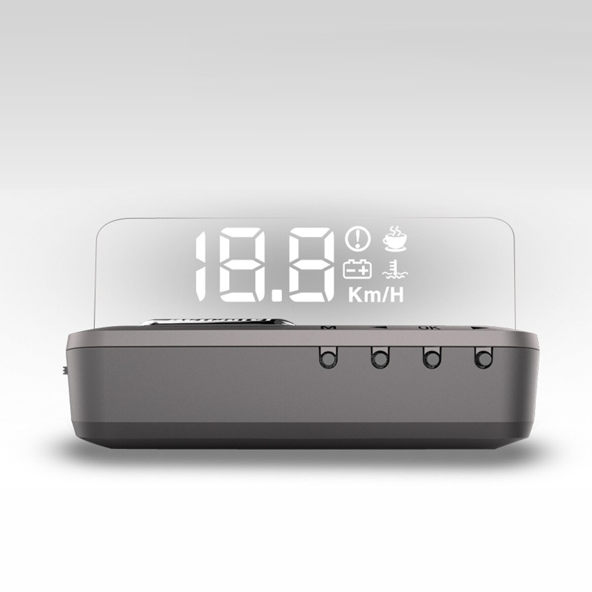 Universal automatisk hud head-up display bil-styling 4k hud display projektor overhastighed advarsel alarmsystem sort