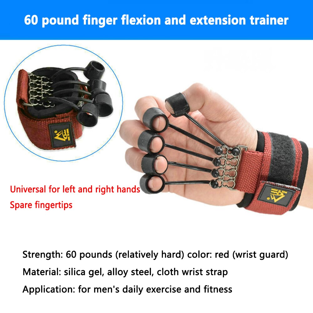 Finger Gripper Strength Trainer Extensor Exerciser Finger Flexion Extension Training Device With Resistance Band Finger Strength