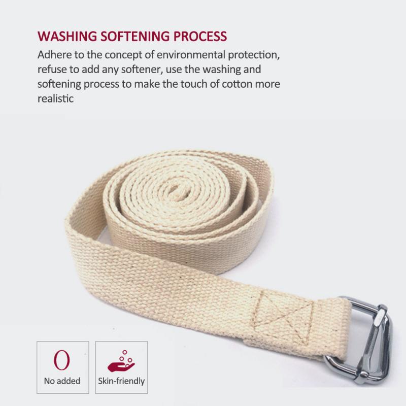 3 Meters Iyengar Yoga Stretch Belt Lengthened Natural Cotton Thickening Lacing Band Open Shoulder Expansion Chest Yoga Acces