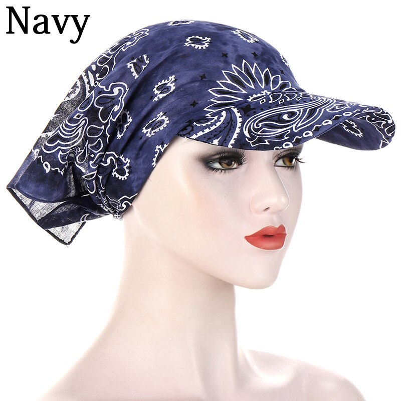 Sunscreen Hedging Cap Bandana Square Scarf Hats Printed Brim Baseball Caps Sunshade Hooded Scarf Headpiece Headscarf: 05