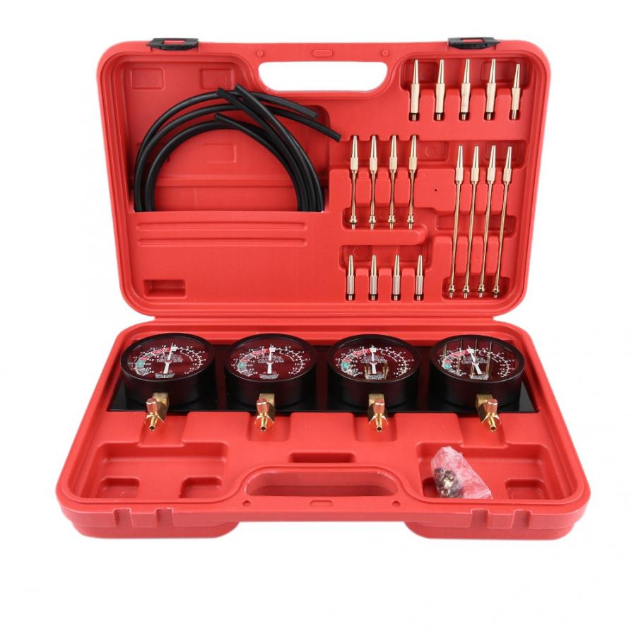 4 Stuks Motorfiets Brandstof Vacuüm Carburateur Carb Synchro Tool Balancer Gauge Kit