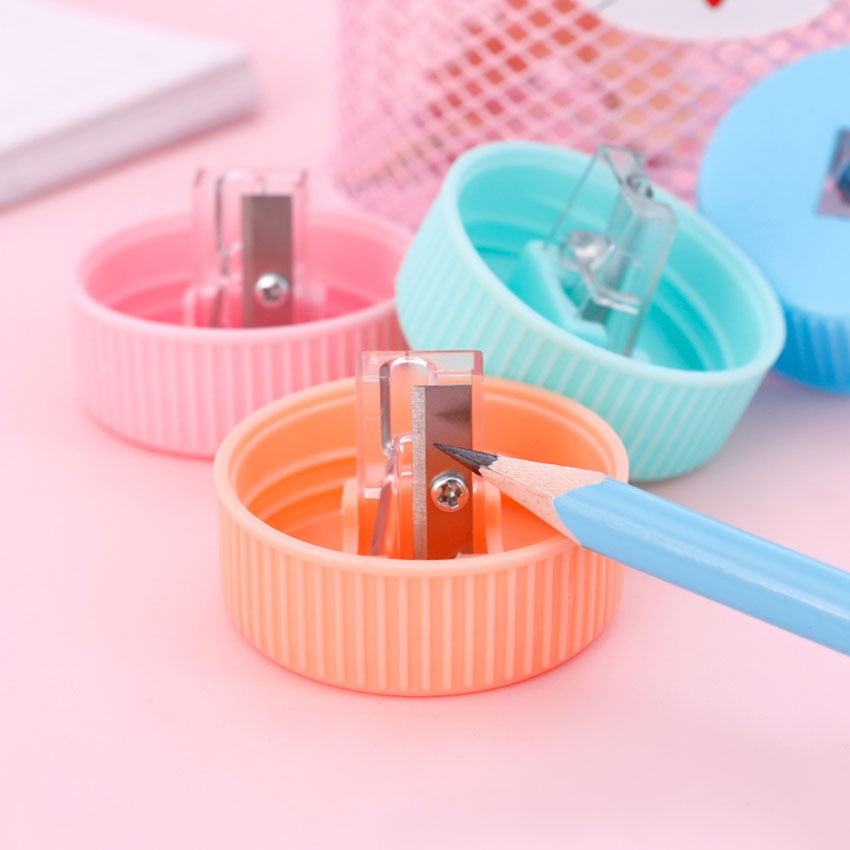 Pencil Sharpener Capsule Cap Manual Cutter Sharpeners Student Stationery Primary School Rewards Can Use With the Bottle